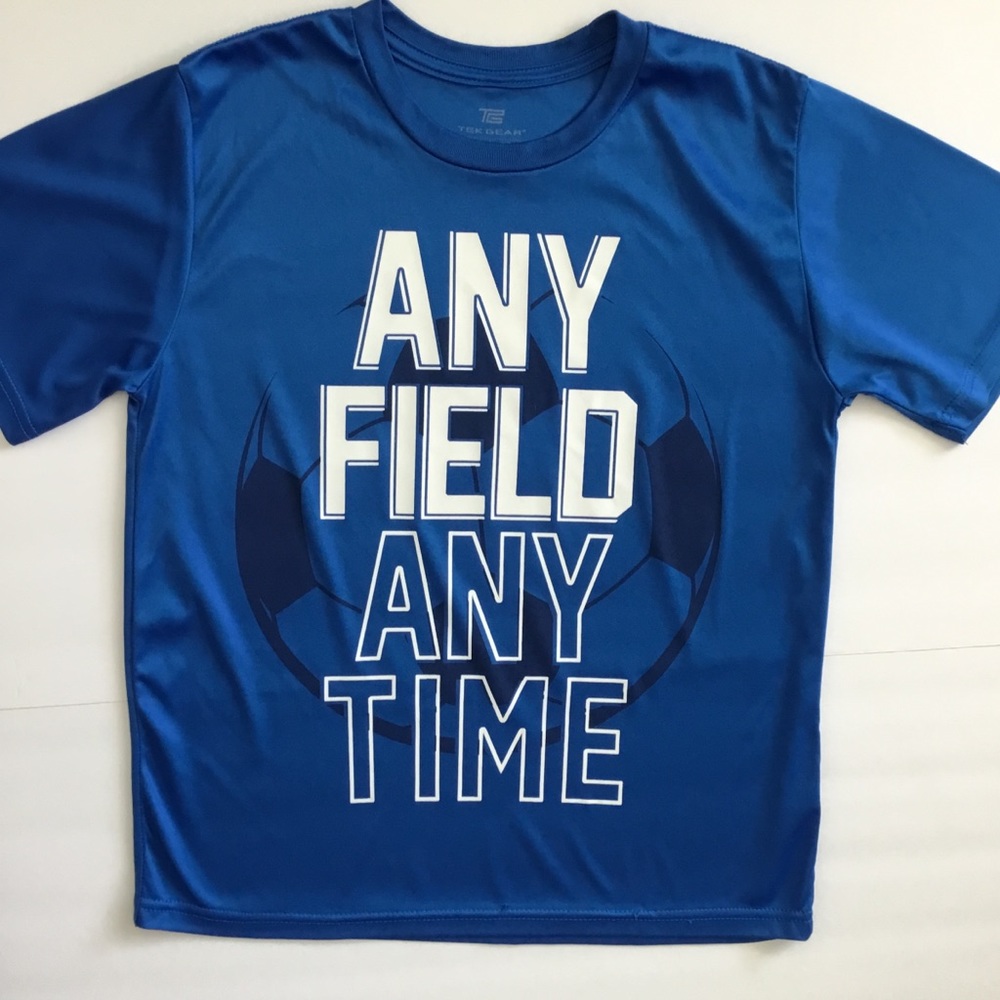 Tek Gear Boys Shirt Short Sleeve Blue Size M